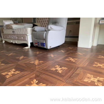 Black walnut solid wood parquet flooring indoor